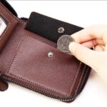 New Stylish Fashionable Hot Selling Retro Embossed Trend Zipper, PU Leather Multi Slot Coin, Card Holder Wallet for Men. - Image 3