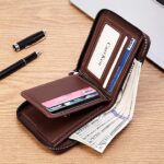 New Stylish Fashionable Hot Selling Retro Embossed Trend Zipper, PU Leather Multi Slot Coin, Card Holder Wallet for Men. - Image 2